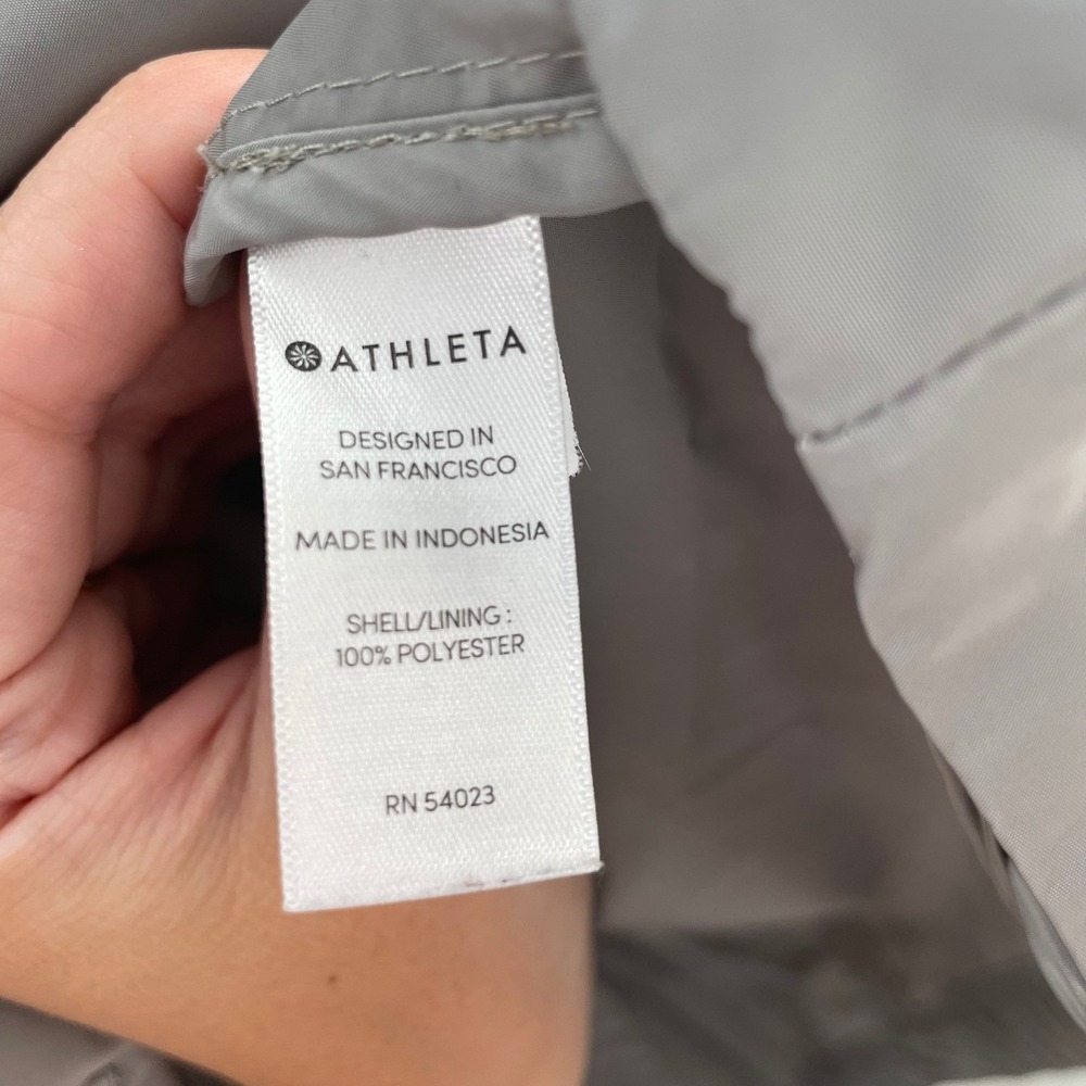 Athleta Women's Gray Hooded Lightweight Utility Anorak Jacket Size XXS/XS - Picture 10 of 12